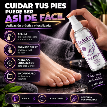 TerbiFin Spray 8% Anti-Hongos Pies Uñas