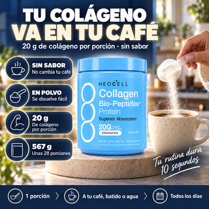Colágeno NeoCell sin sabor, va en tu café